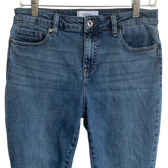 Pistola Womens Blue Denim Mid Rise Modern Slim Skinny Classic Jeans | Revolve 29 - Picture 3 of 14